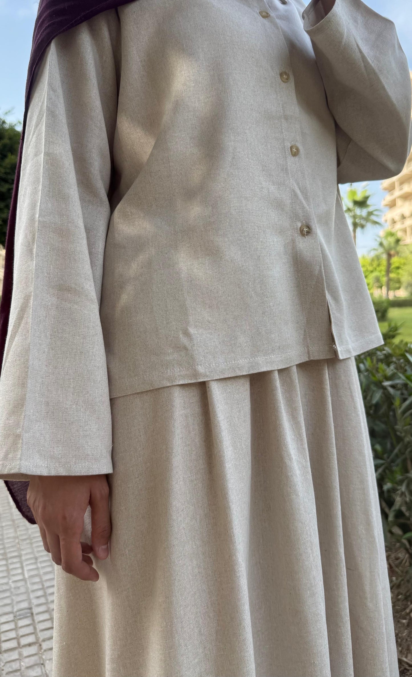 Rawaa Linen Set - Beige