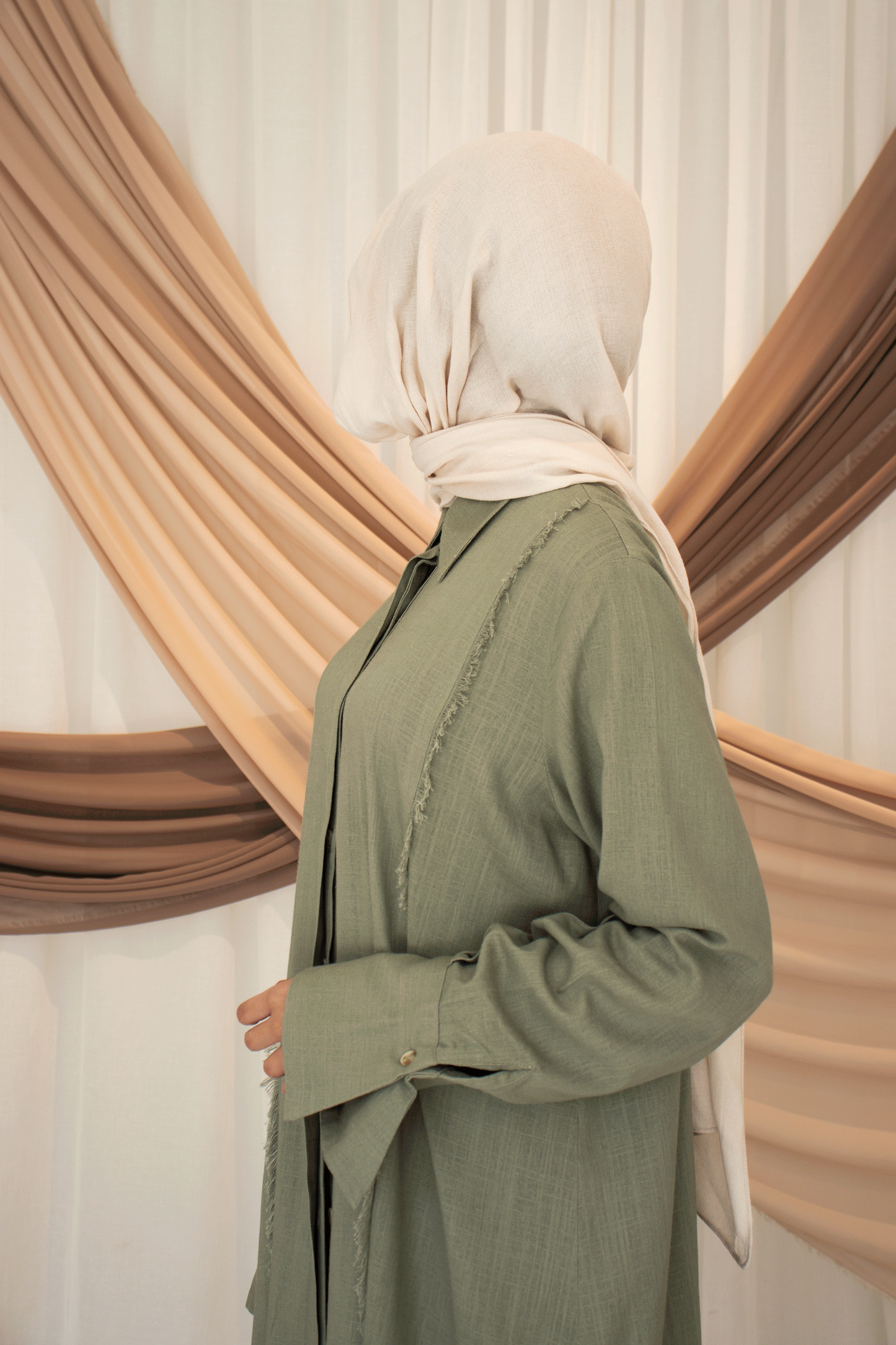 Showcasing Sabeel's elegant modest wear, designed for women who value style and modesty.