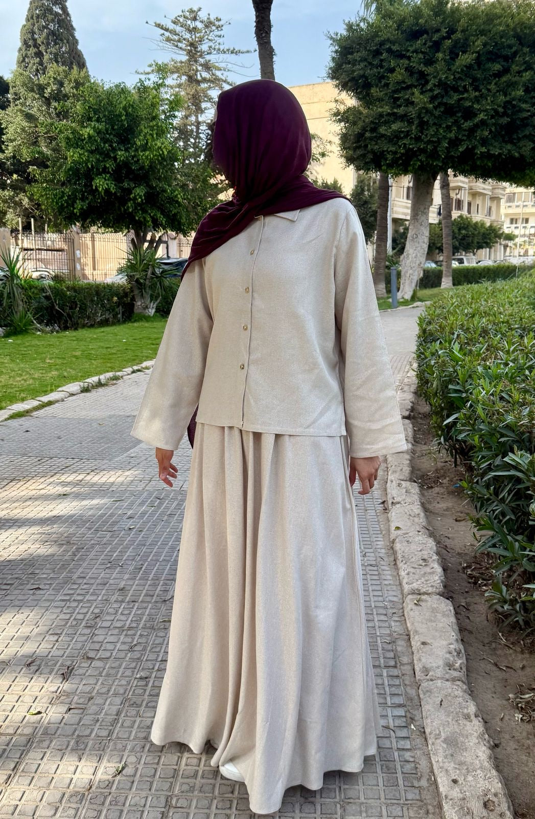 Rawaa Linen Set - Beige