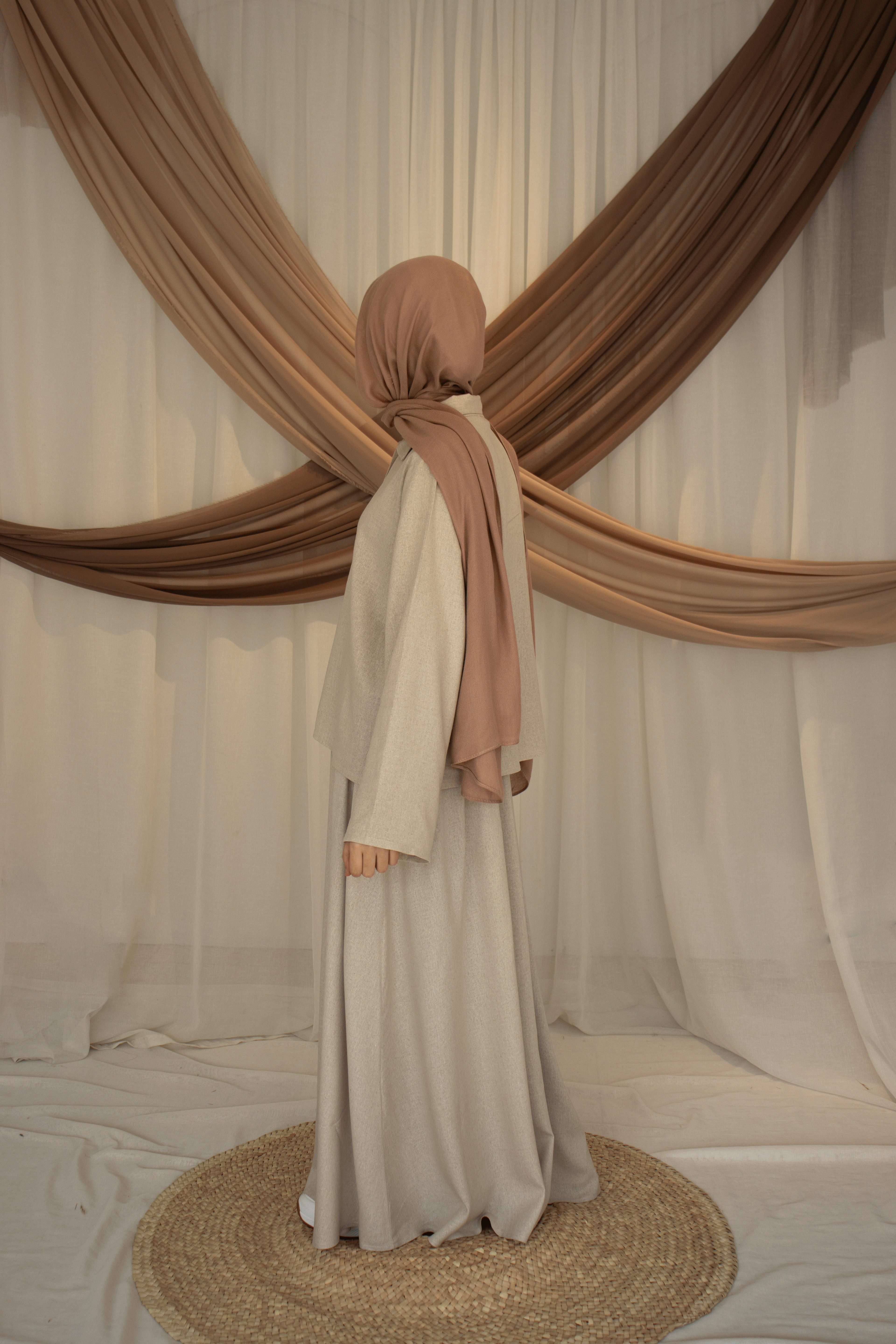 Showcasing Sabeel's elegant modest wear, designed for women who value style and modesty.